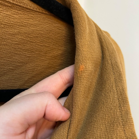 Tan Shirt with White Embroidery - Picture 3 of 3